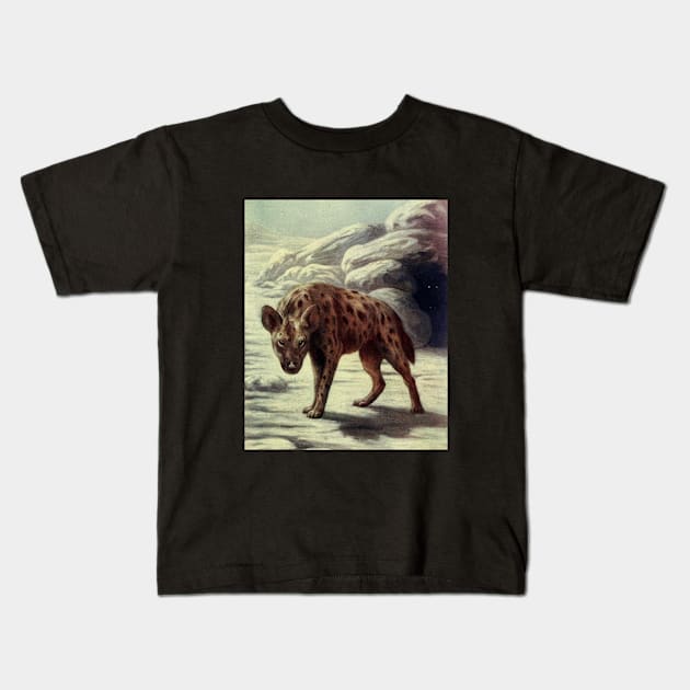 Hyena in the shadows Kids T-Shirt by ArtisticFloetry